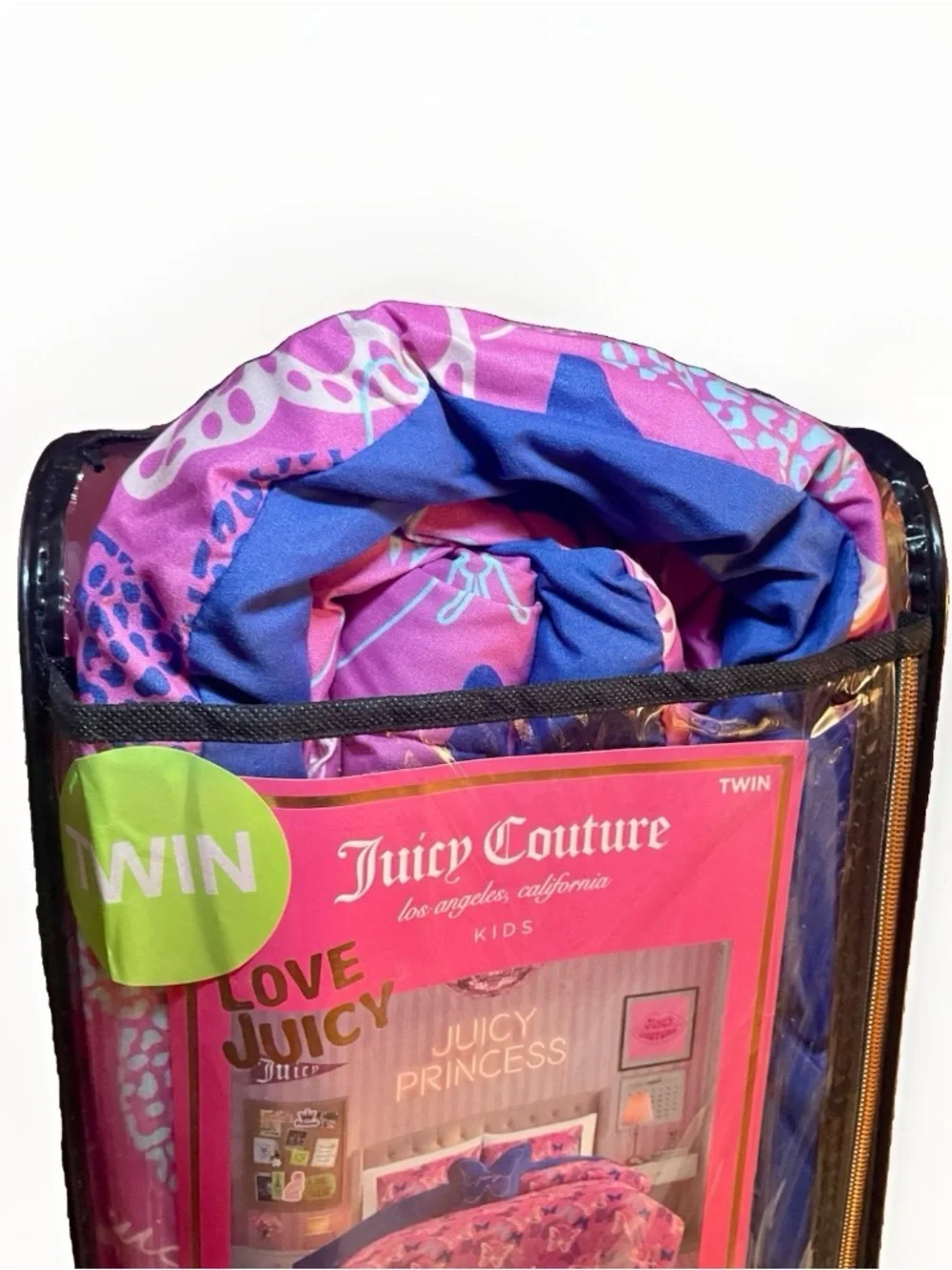 New-Juicy Couture Pink Butterfly Twin 3pc Comforter Set,Butterfly Pillow